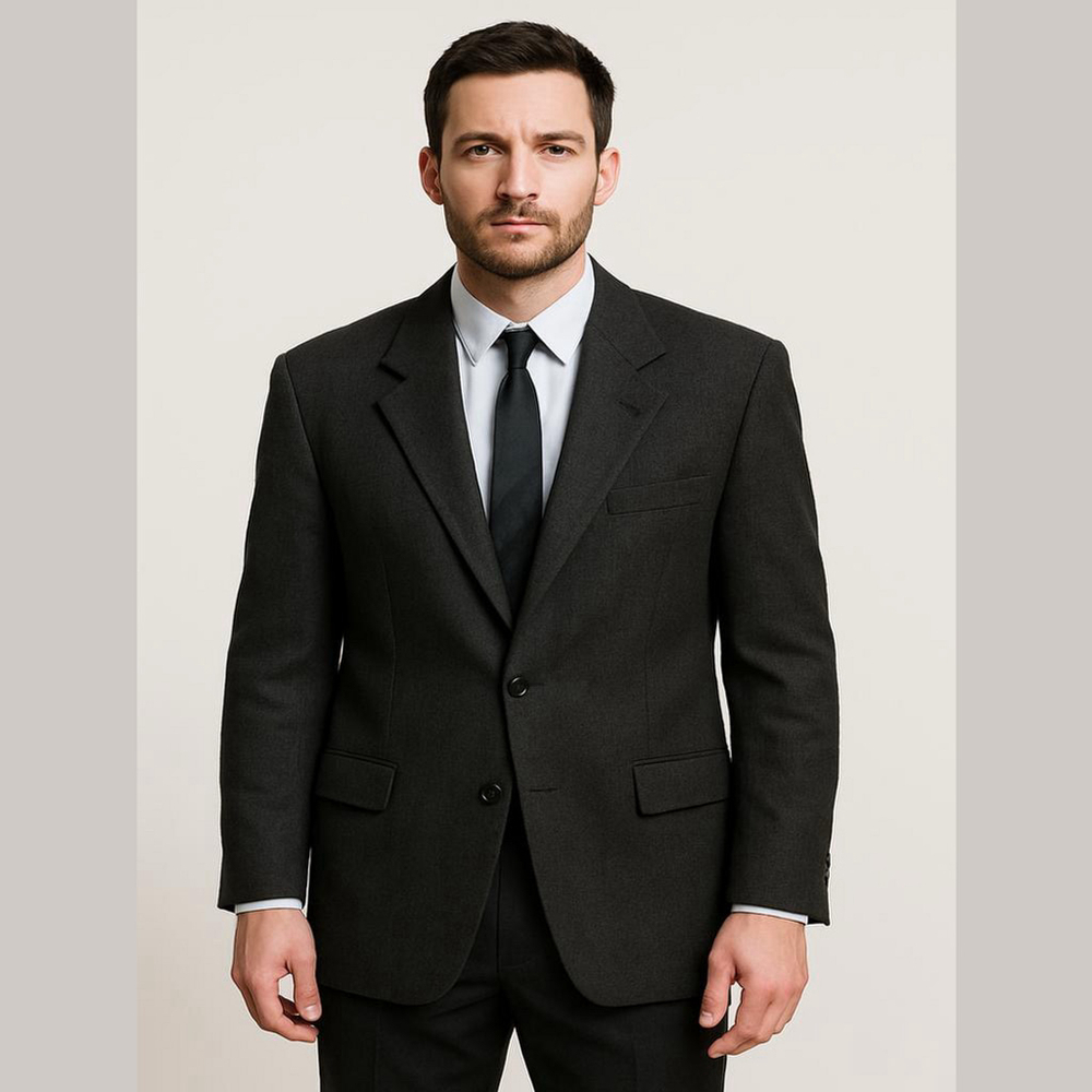 BIOS Le Collezioni Gray Wool Blazer Size 46 Regular